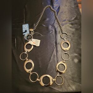 Nine West SIilver-Tone Chain Belt